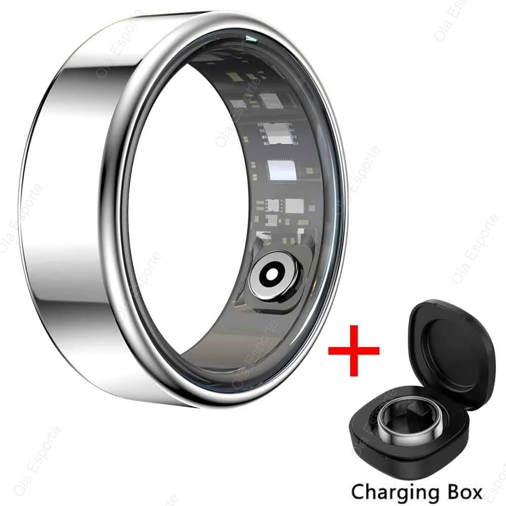 Heart Rate and Blood Oxygen Monitor Smartring IP68 & 5ATM Waterproof