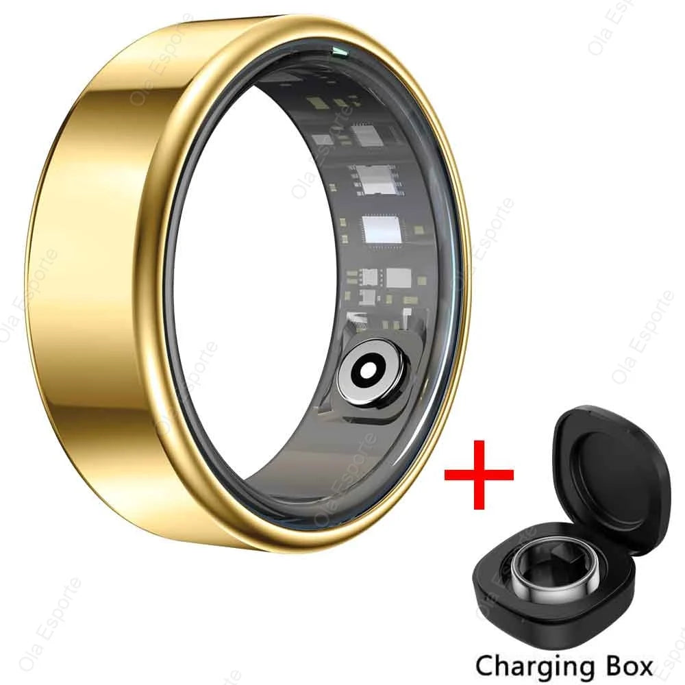 Heart Rate and Blood Oxygen Monitor Smartring IP68 & 5ATM Waterproof