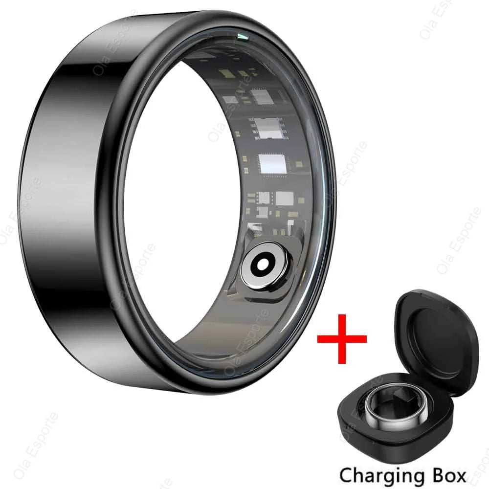 Heart Rate and Blood Oxygen Monitor Smartring IP68 & 5ATM Waterproof