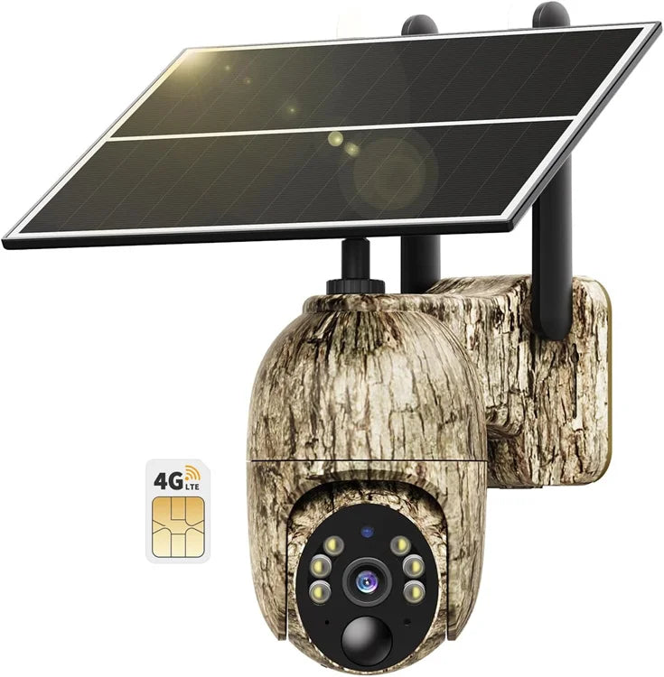 Pro 4G LTE Solar Security Camera | 360° Pan-Tilt, 2K Night Vision