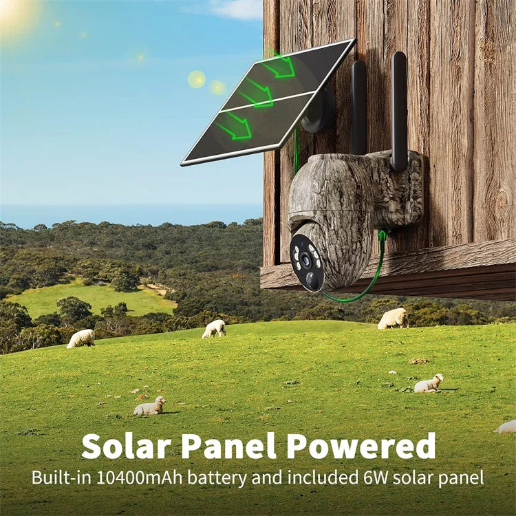 Pro 4G LTE Solar Security Camera | 360° Pan-Tilt, 2K Night Vision
