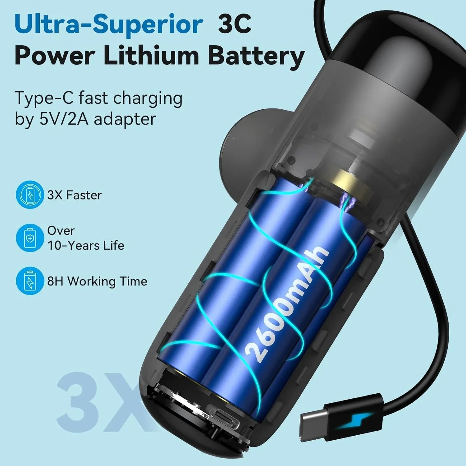 Portable Percussion Muscle Massager with 4 Massage Heads for Athletes