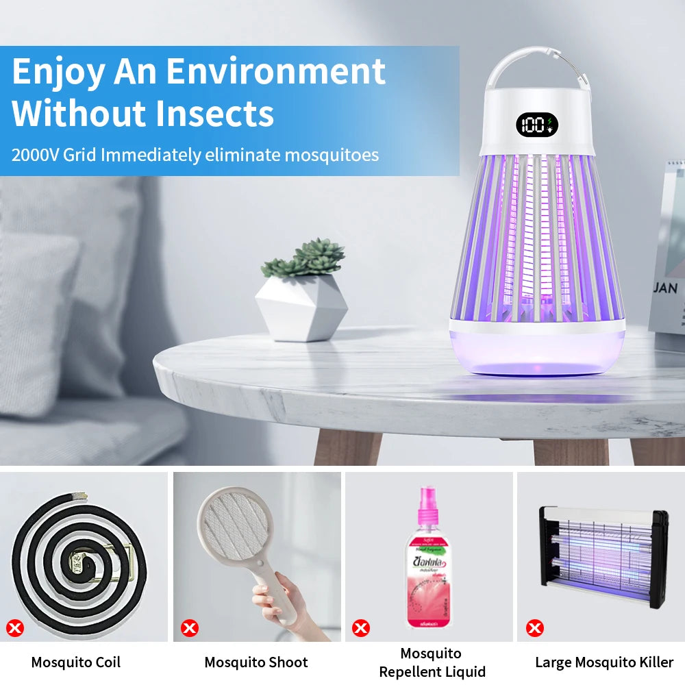 Two-In-One Portable Outdoor Electric Shock Mosquito Killer