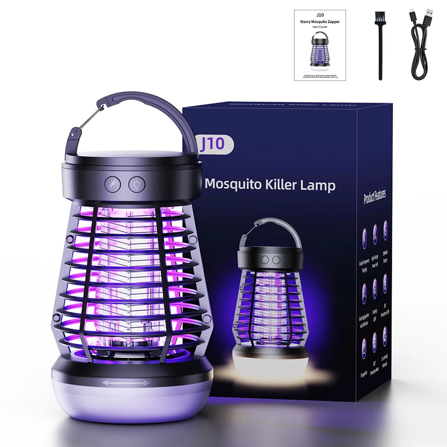 Two-In-One Portable Outdoor Electric Shock Mosquito Killer