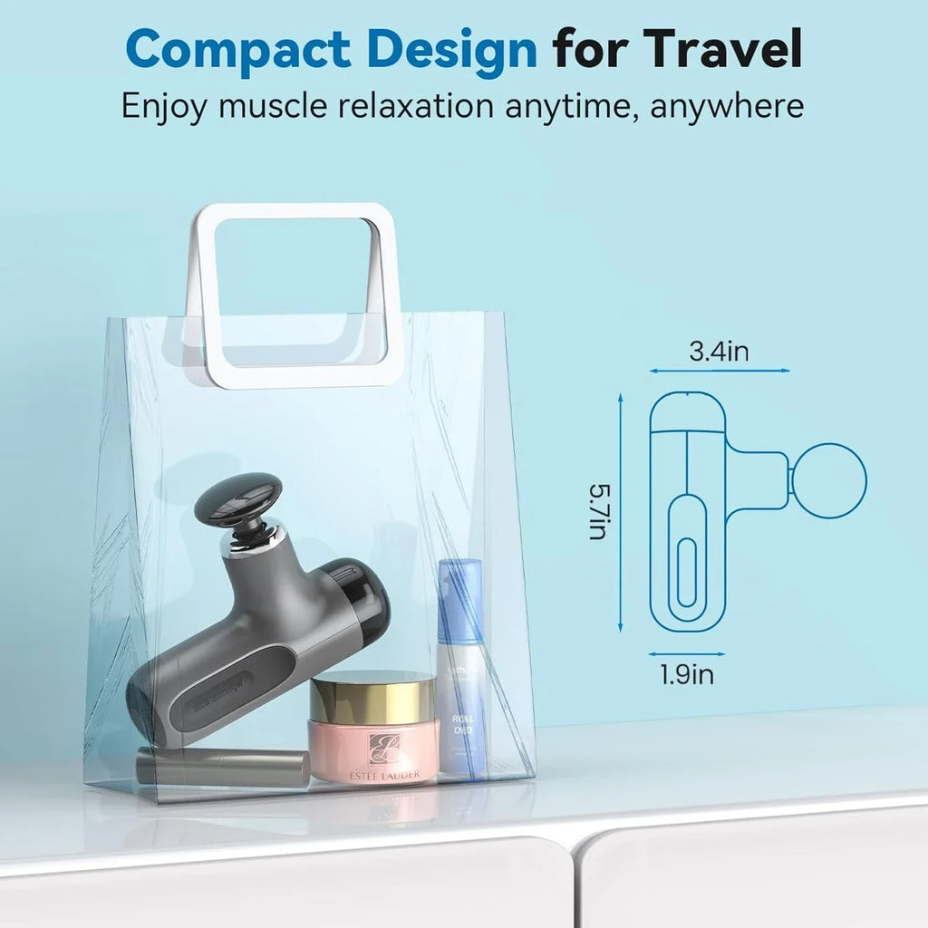 Portable Percussion Muscle Massager with 4 Massage Heads for Athletes