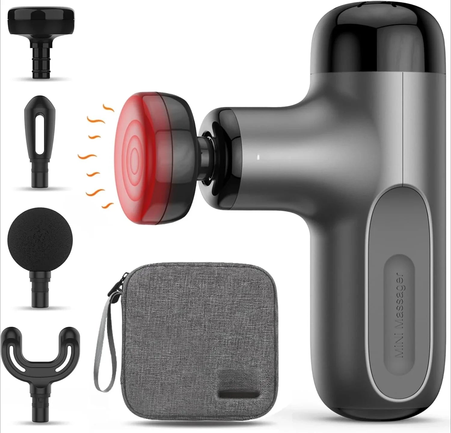 Portable Percussion Muscle Massager with 4 Massage Heads for Athletes