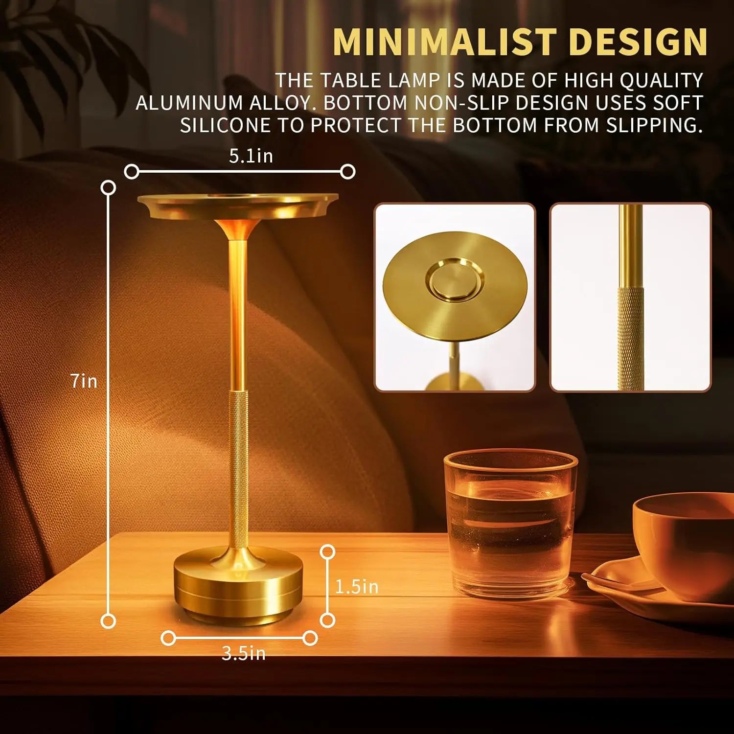Wireless Touch LED Desk Lamp – Portable Ambient Charging Table Light