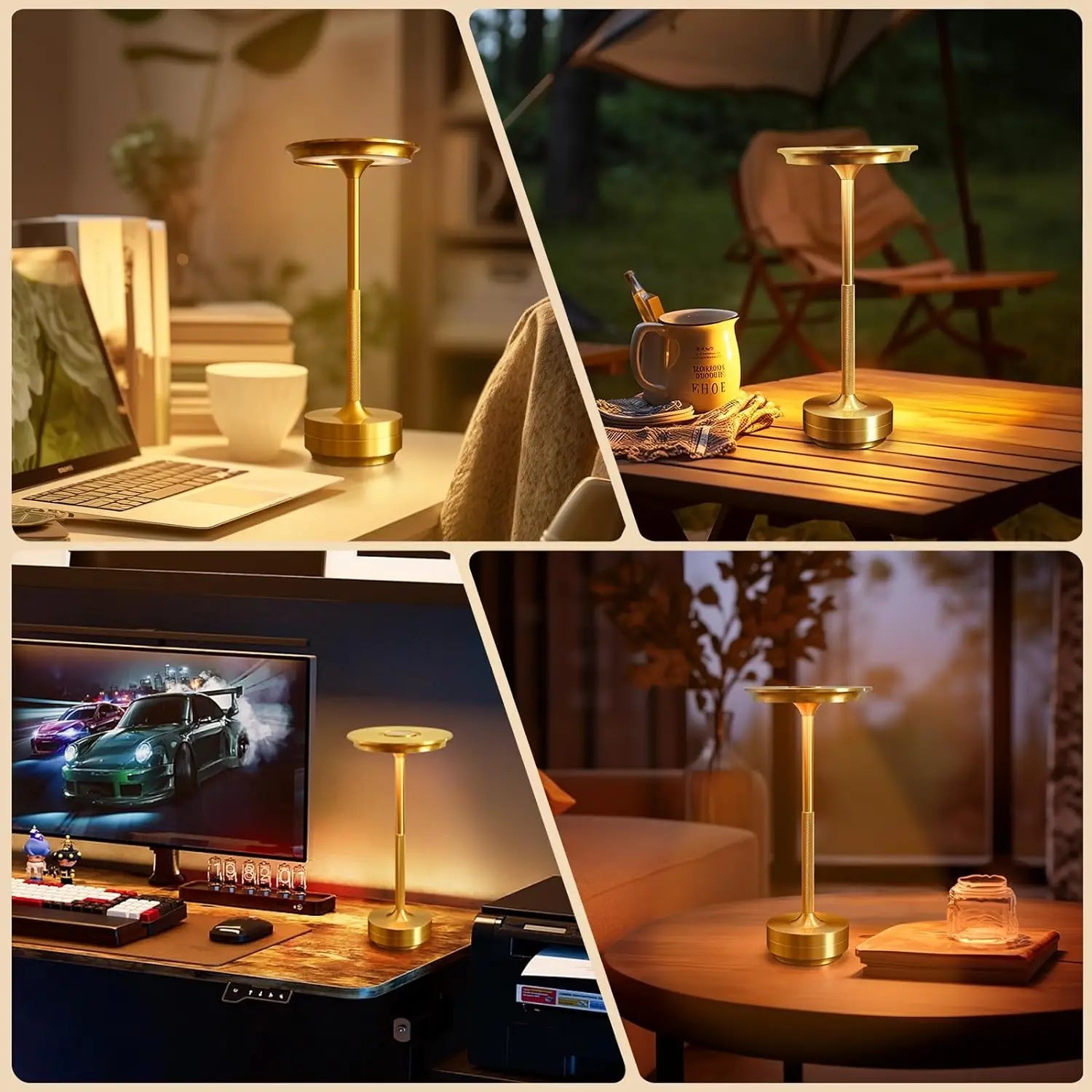 Wireless Touch LED Desk Lamp – Portable Ambient Charging Table Light