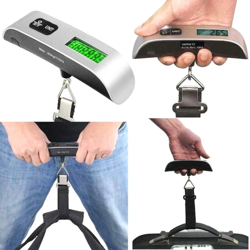Portable Digital Luggage Scale – Up to 50 kg / 110 lb with LCD Display